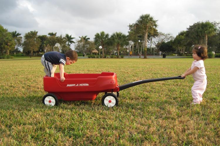main of Kids Have Always Loved Playing With a Wagon
