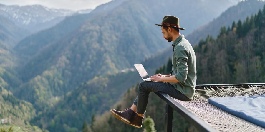 banner of Remote Work Allows People to Be Productive Without Traveling to the Office